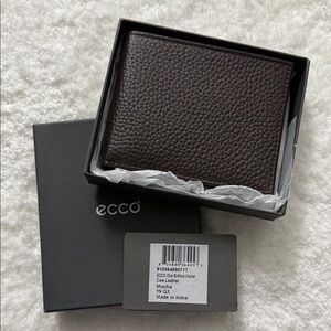 ECCO Mocha Leather Card Holder